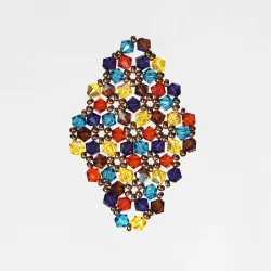  - Brooch Rhombus M Xochitl -  - Laiton bronze